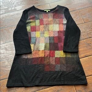 Trisha Tyler Colorful Patchwork Sweater - Size Small